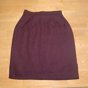 Lara Burgundy Red Vintage Pencil Skirt - Made in Canada - Size 9
